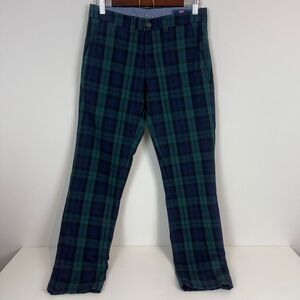 Vineyard Vines Blue Green Plaid Breaker Pants 28